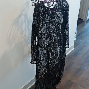 SHEIN Black Lace Swim Coverup